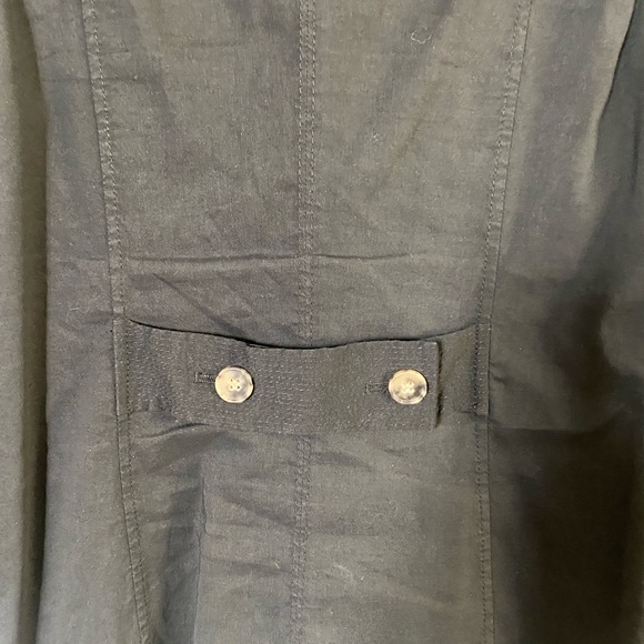 Theory Black Linen Blend Jacket Sz8 - Picture 4 of 9